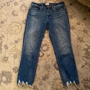 J crew slim broken in boyfriend jeans size 25 medium wash